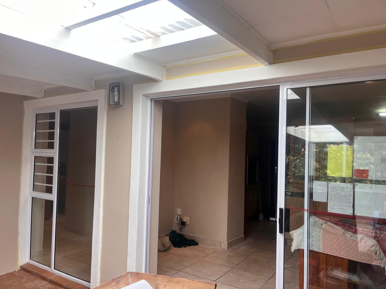Open patio area — completed interior painting