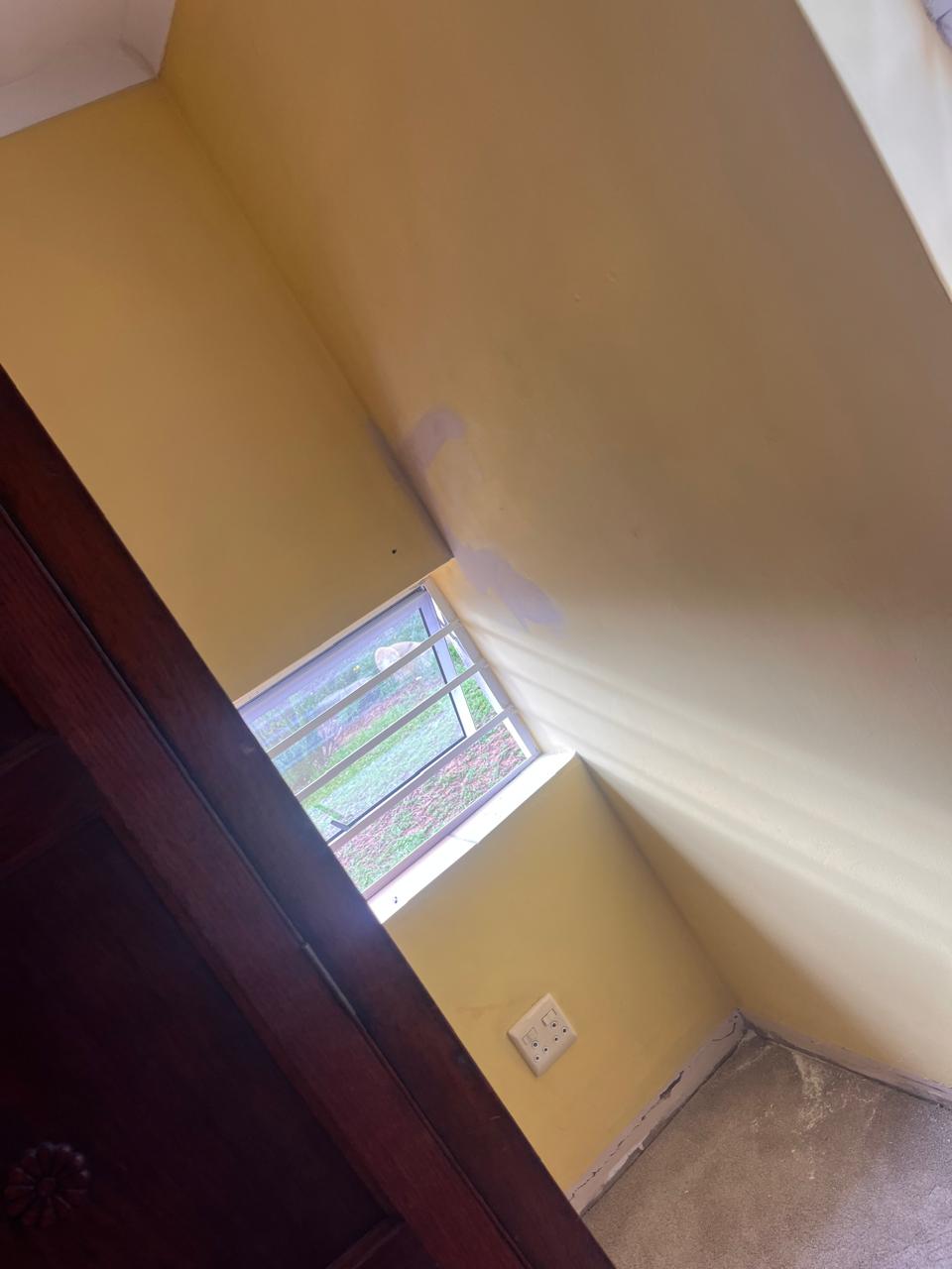 Interior room before repaint — wall preparation