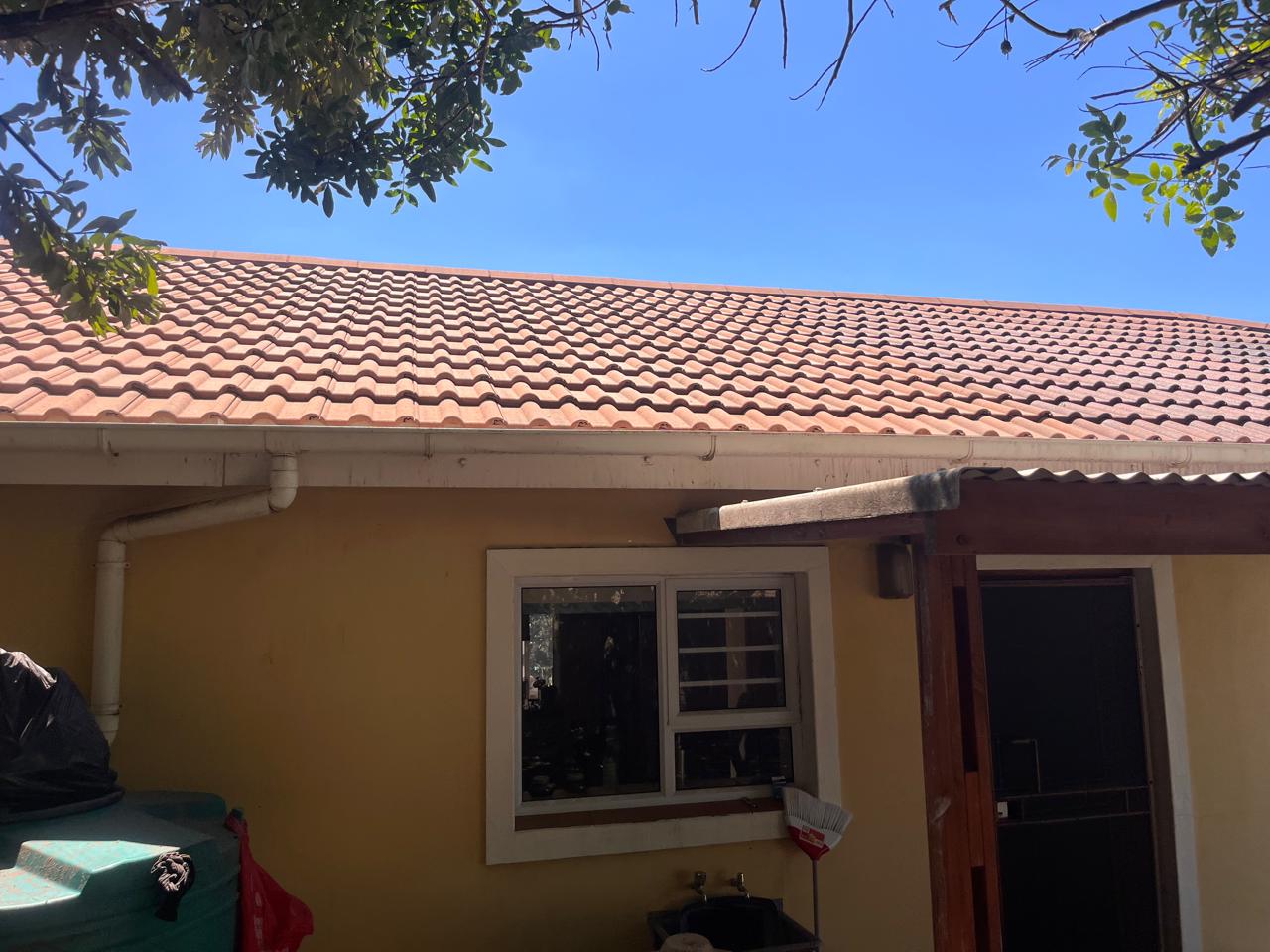 Roof treatment in progress